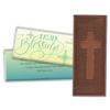 12ct Personalized Easter Candy Party Favors Cross Embossed Chocolate Bars & Wrappers (12 Pack) - No Assembly Required - Easter Blessings view 1