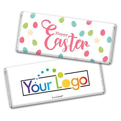 12ct Personalized Easter Candy Party Favors Chocolate Bars & Wrappers (12 Pack) - No Assembly Required - Easter Eggs