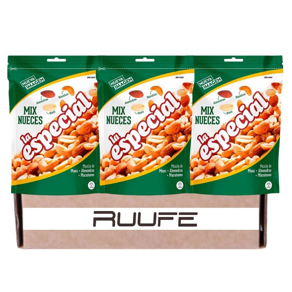 Planters roasted nuts (3 pack) | Mani La especial Cashew almonds and peanuts Mix | Mani la especial Colombia Colombian snacks mecato colombiano