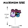 18pcs Black Glitter Pink Roller Skates Dessert Cupcake Topper 80s 90s Retro Hip Hop Roller Skating Rolling into 5 Theme Decor Supplies Boy Girl 5th Happy Birthday Party Decorations view 4