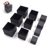 KeaJuidy Nesting Gift Box Gift Set - Up and Bottom Cover Surprise Box - Small Square Kraft Paper Boxes - Christmas, Halloween, Birthday (1.7-3.5 Inch), Black view 1
