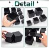 KeaJuidy Nesting Gift Box Gift Set - Up and Bottom Cover Surprise Box - Small Square Kraft Paper Boxes - Christmas, Halloween, Birthday (1.7-3.5 Inch), Black view 2