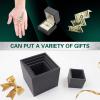KeaJuidy Nesting Gift Box Gift Set - Up and Bottom Cover Surprise Box - Small Square Kraft Paper Boxes - Christmas, Halloween, Birthday (1.7-3.5 Inch), Black view 4