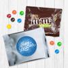 12ct Happy Passover Candy Party Favors M&M's Candy Fun Size (12 Pack) - Silver Foil - (3 x 4in) Milk Chocolate view 1