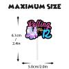 18pcs Black Glitter Pink Roller Skates Dessert Cupcake Topper 80s 90s Retro Hip Hop Roller Skating Rolling into 12 Theme Decor Supplies Boy Girl 12th Happy Birthday Party Decorations view 4