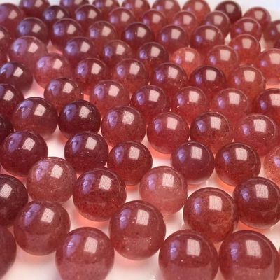 WGPHD Meditation Home 1pc Small Red Strawberry Quartz Sphere Ball Crystal Healing Stone Mineral Gemstone Jewellry DIY (Size : 1pc)