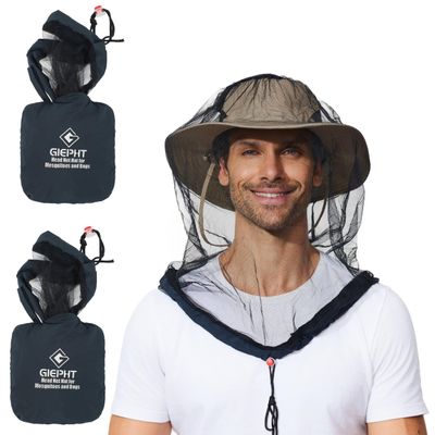 G GIEPHT 2 Pack Mosquito Head Net Mesh for Hiking & Outdoors,Bug Netting over Hat Adults Fishing,Insect Shield Protection Face Cover Mask Hood against Fly Midge Gnat