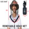 G GIEPHT 2 Pack Mosquito Head Net Mesh for Hiking & Outdoors,Bug Netting over Hat Adults Fishing,Insect Shield Protection Face Cover Mask Hood against Fly Midge Gnat view 2