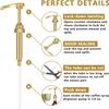 Premium French Vanilla Syrup and Classic Caramel 750 ml Coffee Syrup Flavoring With Alpha Pantry Gold Pump Coffee Syrup Dispenser view 2