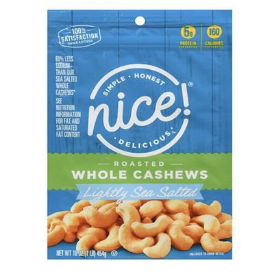 Nice Roasted Whole Cashews (lightly sea salt) Pack Of 2
