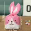 Dzrige 100 Pieces Easter Bunny Cellophane Treat Bags Rabbit Ear Gift Bags Candy Gift Wrap Bags for Easter New Year Wedding Party Supplies view 3