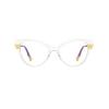 Melrose Cat Eye Reading Glasses Anti Blue Light Reader Anti Eyestrain&UV (2pcs clear&amber, 2.5, multiplier_x) view 3