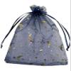 Jexila 100PCS Navy Blue Organza Bags 4X6 with Moon Stars Drawstring Gift Bags Small Mesh Bag for Wedding Party Favor Candy Bags view 2