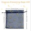 Jexila 100PCS Navy Blue Organza Bags 4X6 with Moon Stars Drawstring Gift Bags Small Mesh Bag for Wedding Party Favor Candy Bags view 3