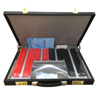 GYLSLW Optical Trial Lens Set Kit, Metal Rim Aluminum Case, 266 pcs Optometry Kit Metal Rim Aluminum Case Trial Frame Metal Rim Ophthalmic Lenses