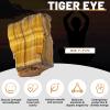 1.1lb Bulk Raw Tiger Eye Stone Rough Crystal-Natural Tiger Eye Raw Stones Crystal for Tumbling, Cabbing, Fountain Rocks, Decoration,Polishing, Wire Wrapping, Wicca & Reiki Crystal Healing view 2