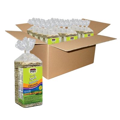 Only Kosher Candy Ultra Thin Whole Spelt Cakes Squares, All Natural Whole Grain Spelt, Non GMO, Fat Free (Pack of 12)