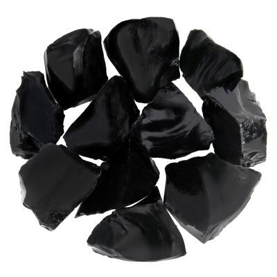 1.1lb Bulk Raw Obsidian Stone Rough Crystal-Natural Obsidian Raw Stones Crystal for Tumbling, Cabbing, Fountain Rocks, Decoration,Polishing, Wire Wrapping, Wicca & Reiki Crystal Healing