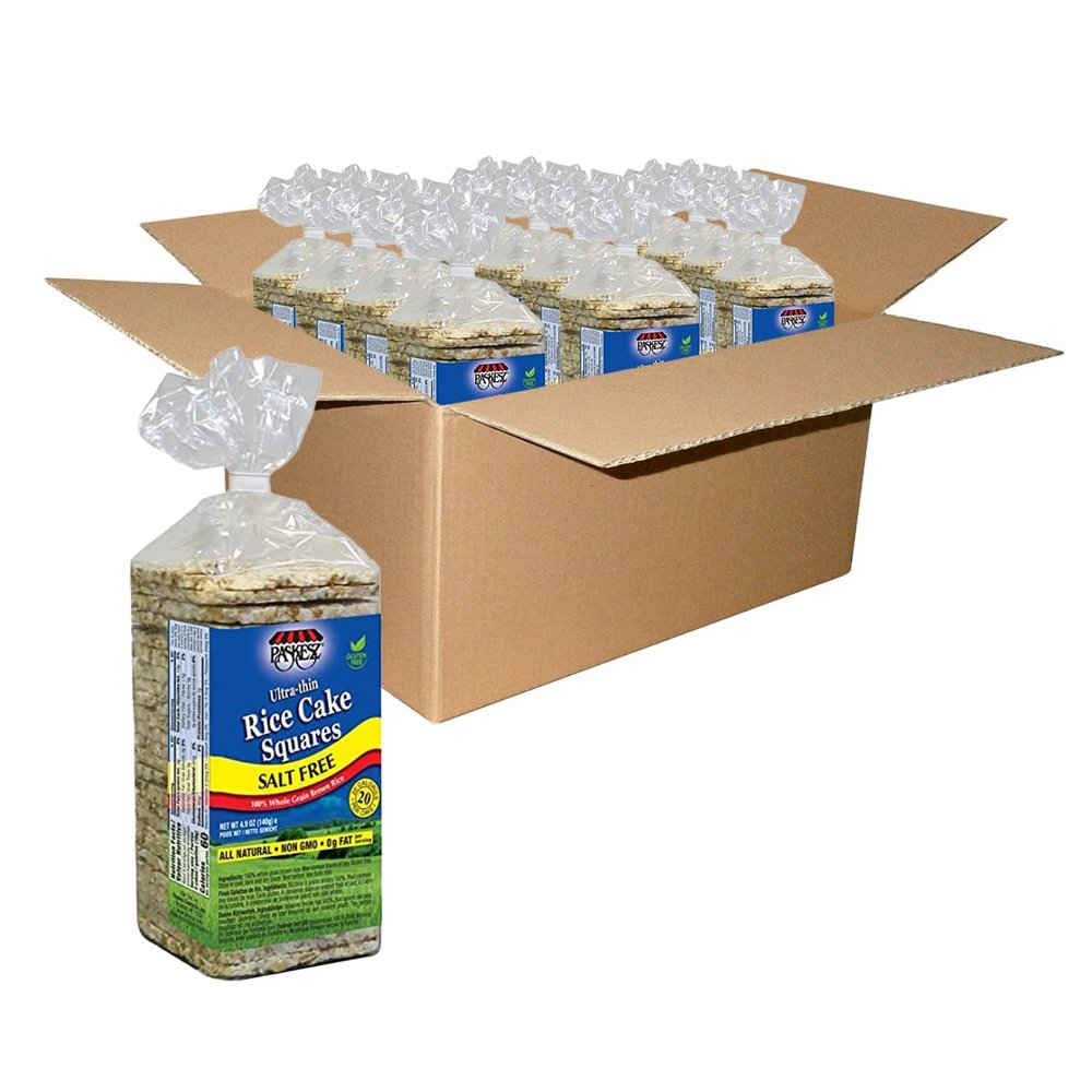 Only Kosher Candy Ultra Thin Salt Free Rice Cakes Squares, (Pack of 12)