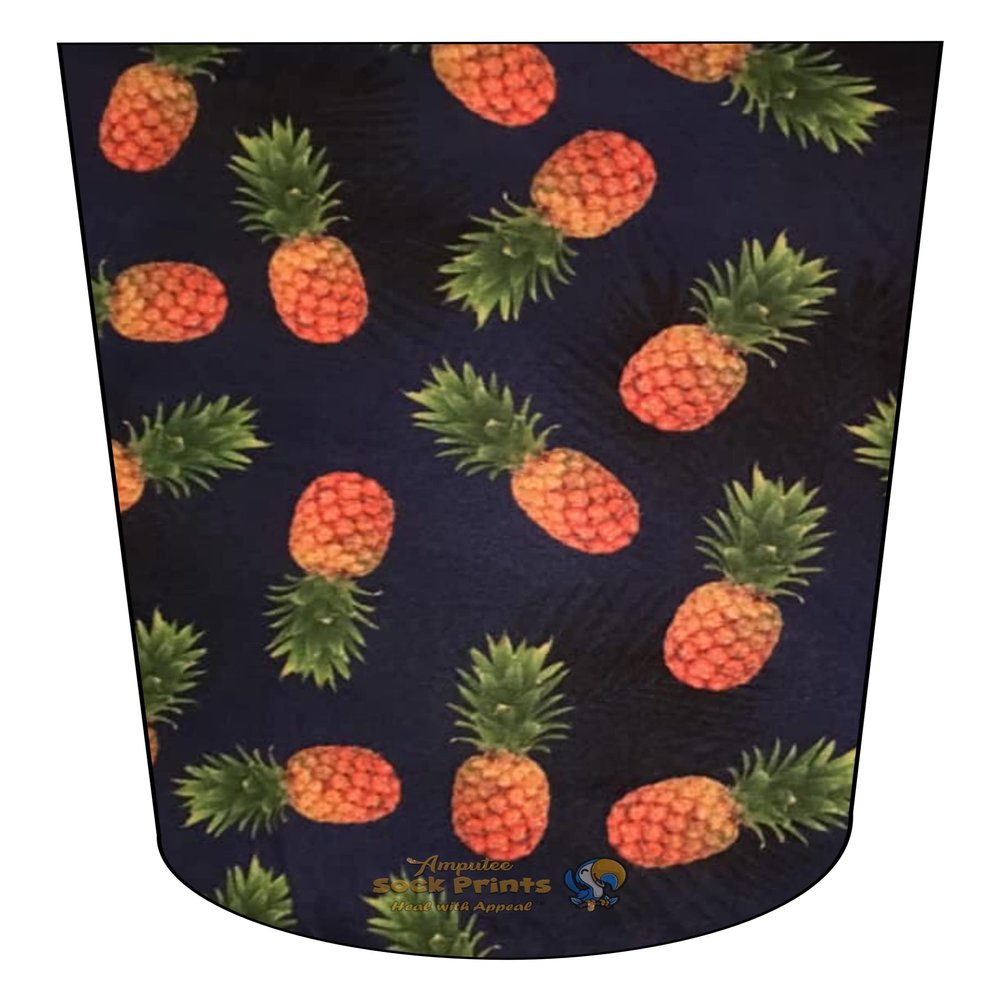 Amputee Sock "Pineapples V1 BTKA Large" 3ply Stump Sock