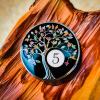 5 Year Sobriety Chip | Tree of Life AA Coin Token Medallion with Glow in The Dark Recovery Anniversary view 4