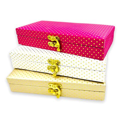 Polka Dot Gifting Box, Cash Shagun Box, Gaddi Box, Sweet, Dry Fruit Box (3) Money Box for Wedding ,Anniversary, Ring Ceremony ,Baby Shower,eidi