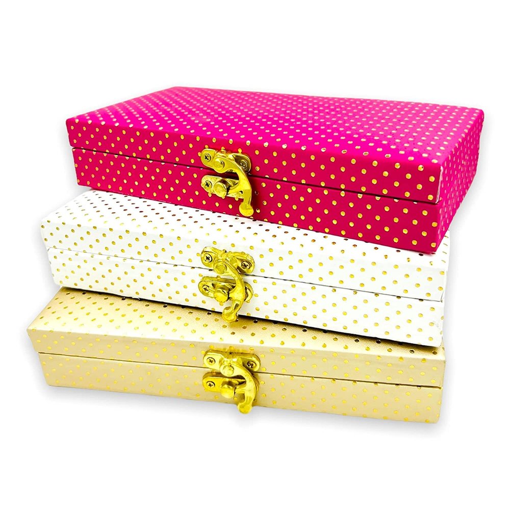 Polka Dot Gifting Box, Cash Shagun Box, Gaddi Box, Sweet, Dry Fruit Box (1) For Wedding, Raksha Bandhan, Baby Shower, Birthday
