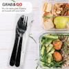 Party Essentials Individually Wrapped Black Plastic Utensil Sets/Heavy Duty Flatware Packs, Fork/Knife/Napkin/Salt/Pepper, 100 Sets view 4