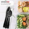 Party Essentials Individually Wrapped Black Plastic Cutlery Packets/Heavy Duty Silverware Kits, Fork/Spoon/Knife/Napkin/Salt/Pepper, 100 Sets view 3