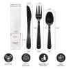 Party Essentials Individually Wrapped Black Plastic Cutlery Packets/Heavy Duty Silverware Kits, Fork/Spoon/Knife/Napkin/Salt/Pepper, 100 Sets view 4
