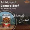 Keystone Meats All Natural Heat and Serve Canned Beef 14.5 oz Fully Cooked Canned Meat Ready to Eat 5-Year Shelf Life Pantry Staple for Everyday Meals, Emergency Survival Food Made in USA Pack of 24 view 3