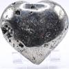 2.4" 230g Iron Pyrite Druzy Geode Heart Polished Natural Sparkling Gemstone Crystal Mineral Cluster Specimen - Peru + Stand view 1