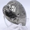 2.4" 230g Iron Pyrite Druzy Geode Heart Polished Natural Sparkling Gemstone Crystal Mineral Cluster Specimen - Peru + Stand view 4