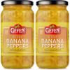 Gefen Deli Sliced Banana Pepper Rings, 16oz (2 Pack) | Mild Heat Hot Pepper Rings | No Stems | Perfect for Sandwiches, Salads, Nachos, and Delectable Appetizers | Certified Kosher view 1
