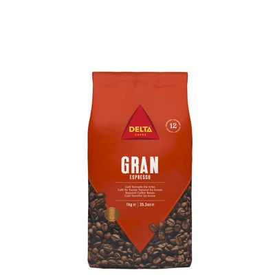 Delta Cafes Gran Espresso Whole Bean Coffee, Portugal, Naturally Roasted, Intense with Crema, 2.2lb