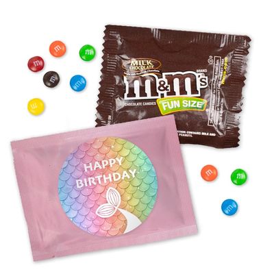 24ct Mermaid Birthday Candy M&M's Party Favor Packs (24ct) - Milk Chocolate