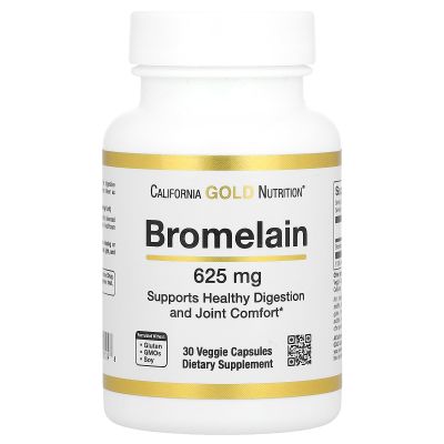California Gold Nutrition Bromelain, 625 mg, 30 Veggie Capsules