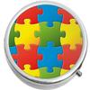 Autism Puzzle Pieces Medicine Vitamin Pill Box view 1