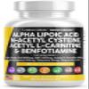 Alpha Lipoic Acid 600mg N-Acetyl Cysteine 600mg Acetyl L-Carnitine 500mg Benfotiamine 300mg - Nerve Support Supplement for Women and Men with Vitamin B1 B6 & B12 - Made in USA 90 Caps view 1