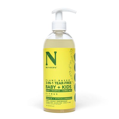 Dr. Natural 3-in-1 Tear-Free Baby Plus Kids Soap - Head-to-Toe Baby Soap and Shampoo - Sensitive Skin Moisturizing Body Wash - Lavender - 16 oz