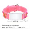 Personalized Medical ID Bracelet - Silicone ID Wristband with Medical Alert Badge for Women Kids Cute in Case of Emergency Bracelets(5.1''-6.5'') view 2