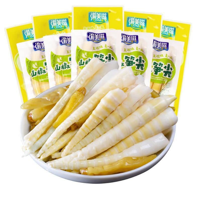 Bamboo shoots with pickled peppers, tender bamboo shoots, crispy bamboo shoots, lemon flavor bamboo shoots, instant snacks, snacks and snack food (Mixed flavors,15 bags)