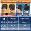 sticro Form Fitting Heated Headache Cap, 3 Temp Settings Steam Migraine Hat Heated Eye Mask for Dry Eyes, Sinus Pressure Relief, Tension Headache (Large) view 4