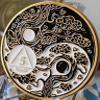 5 Month AA Medallion Ying Yang Black White Color Serenity Prayer Ship view 3