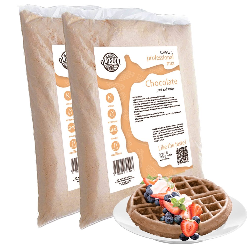 ALDKitchen Belgian Waffle Mix | Soy free | Nut free | Dough Mix for Egg Waffles (Chocolate, 10 Pound (Pack of 1))