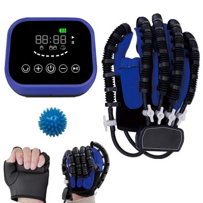 ZKES Finger Wrist Rehabilitation Training Assistive Equipment,Professional Rehabilitation Robot Gloves,Electronic Finger Straightening Brace Guard Protector for Stroke Hemiplegia Patients