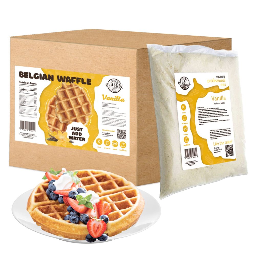 ALDKitchen Belgian Waffle Mix | Soy free | Nut free | Dough Mix for Egg Waffles (Vanilla, 30 Pound (Pack of 1))