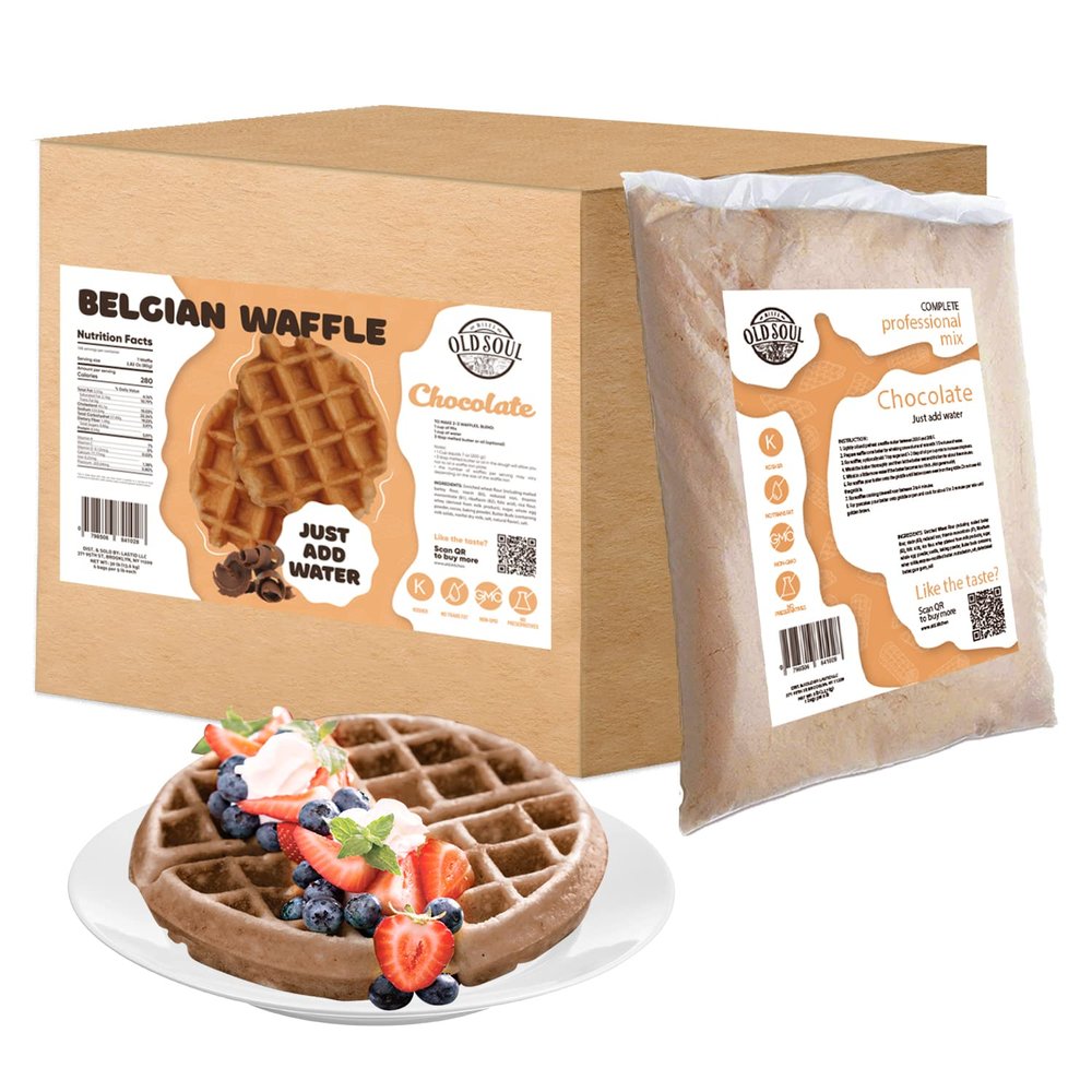 ALDKitchen Belgian Waffle Mix | Soy free | Nut free | Dough Mix for Egg Waffles (Chocolate, 30 Pound (Pack of 1))
