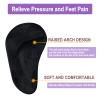 6 Pairs Gel Arch Support Pads Plantar Fasciitis Shoe Inserts Insole, Adhesive High Arch Pad Flat Feet Inserts Arch Cushions for Relieve Pressure and Foot Pain, One Size for Women Men (Black) view 4