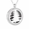 BIAIHQIE Free Pads&Chain Tree Life Perfume Locket for Women Stainless Steel Essential Oil Diffuser Necklace view 1